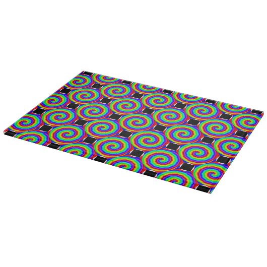 Rainbow Spiral by Kenneth Yoncich カッティングボード (角)