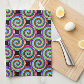 Rainbow Spiral by Kenneth Yoncich キッチンタオル (四つ折り)