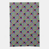 Rainbow Spiral by Kenneth Yoncich キッチンタオル (縦)