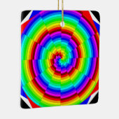 Rainbow Spiral by Kenneth Yoncich セラミックオーナメント (右)