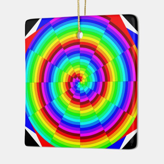 Rainbow Spiral by Kenneth Yoncich セラミックオーナメント (左)