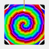 Rainbow Spiral by Kenneth Yoncich セラミックオーナメント (裏面)