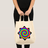 Rainbow Spiral by Kenneth Yoncich トートバッグ (正面(商品))