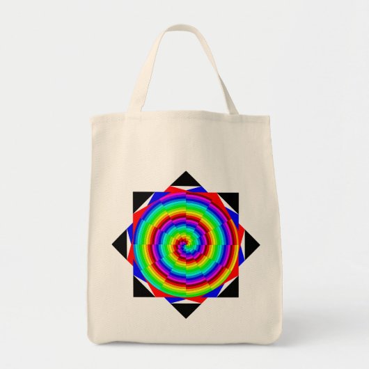 Rainbow Spiral by Kenneth Yoncich トートバッグ (正面)