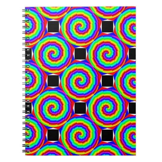 Rainbow Spiral by Kenneth Yoncich ノートブック (正面)