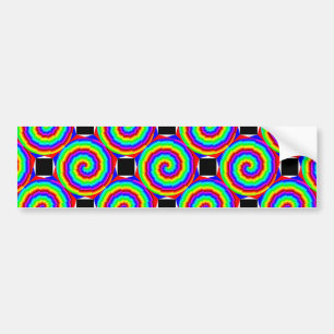 Rainbow Spiral by Kenneth Yoncich バンパーステッカー