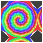 Rainbow Spiral by Kenneth Yoncich ファブリック (クローズアップ)