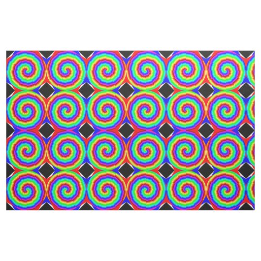 Rainbow Spiral by Kenneth Yoncich ファブリック (ファットクウォーター)