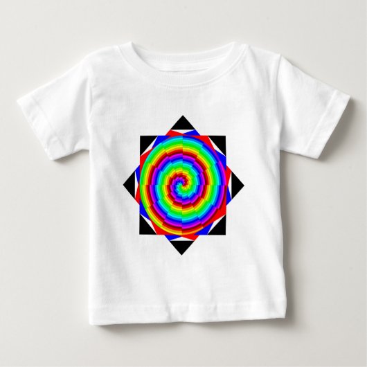 Rainbow Spiral by Kenneth Yoncich ベビーTシャツ (正面)
