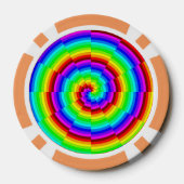 Rainbow Spiral by Kenneth Yoncich ポーカーチップ (裏面)