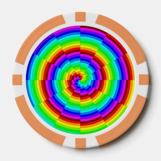 Rainbow Spiral by Kenneth Yoncich ポーカーチップ (正面)