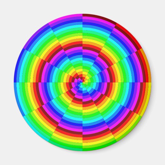 Rainbow Spiral by Kenneth Yoncich マグネット (正面)