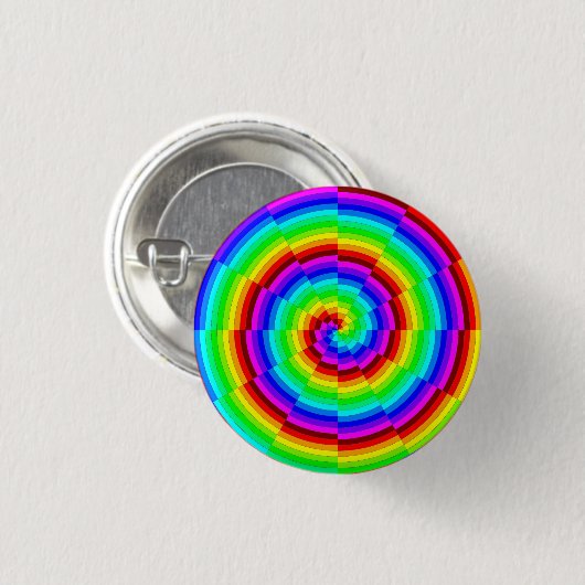 Rainbow Spiral by Kenneth Yoncich 缶バッジ (正面&裏面)