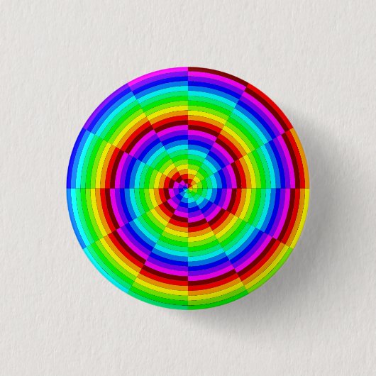 Rainbow Spiral by Kenneth Yoncich 缶バッジ (正面)