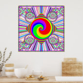 Rainbow Spiral Diamond ポスター (キッチン)