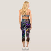 Rainbow Spiral Leggings for Women | Colorful Abstr カプリレギンス (裏面)