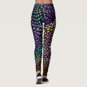 Rainbow Spiral Leggings for Women | Colorful Abstr レギンス (裏面)