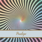 Rainbow Spiral Optical Illusion Art Custom Name シール (正面)
