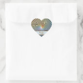 Rainbow Spiral Optical Illusion Art Custom Name ハートシール (バッグ)