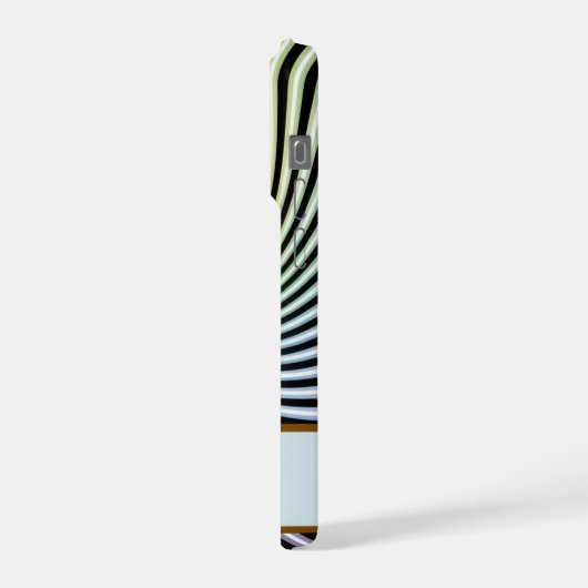 Rainbow Spiral Optical Illusion Art Custom Name iPhoneケース (左側面)