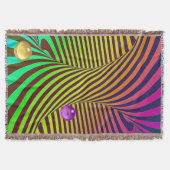 Rainbow Spiral Optical Illusion with Marbles スローブランケット (正面)