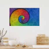 Rainbow Spiral Poster ポスター (キッチン)