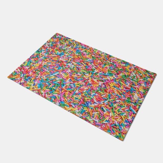 Rainbow sprinkles ドアマット (アングル)