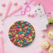 Rainbow sprinkles ペーパープレート (パーティー)