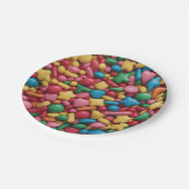 Rainbow sprinkles ペーパープレート (アングル)