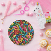 Rainbow sprinkles ペーパープレート (パーティー)