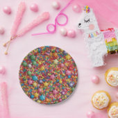 Rainbow sprinkles ペーパープレート (パーティー)