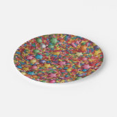 Rainbow sprinkles ペーパープレート (アングル)