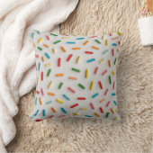Rainbow Sprinkles Colorful Pattern クッション (ブランケット)
