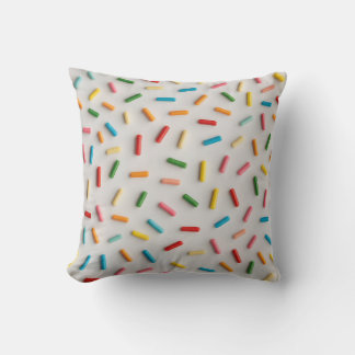 Rainbow Sprinkles Colorful Pattern クッション