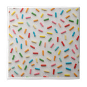 Rainbow Sprinkles Colorful Pattern タイル (正面)
