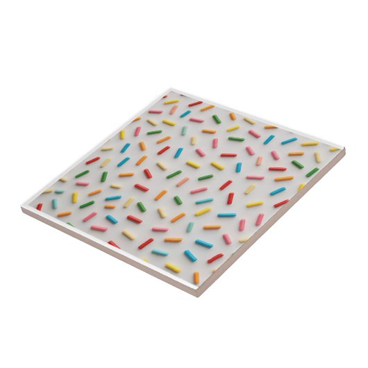 Rainbow Sprinkles Colorful Pattern タイル (側面)