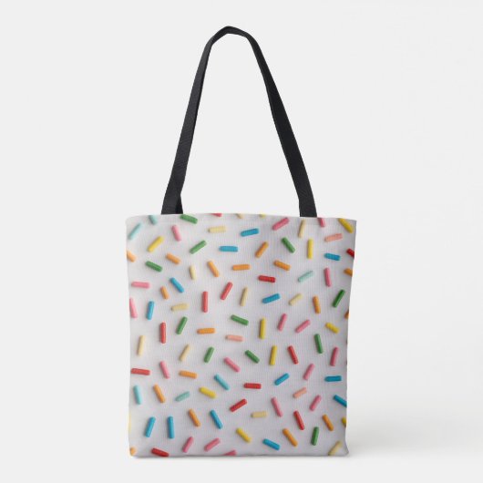 Rainbow Sprinkles Colorful Pattern トートバッグ (裏面)