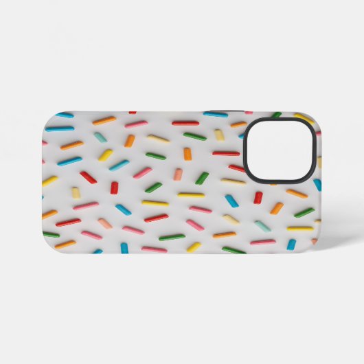 Rainbow Sprinkles Colorful Pattern iPhoneケース (裏面横)