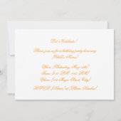 Rainbow Squirrel Kids Birthday Party 招待状 (裏面)