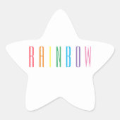 RAINBOW Starスタンプ 星シール (正面)