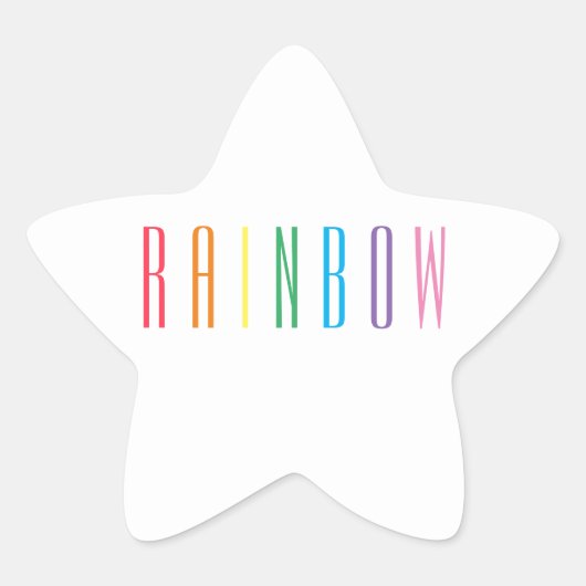 RAINBOW Starスタンプ 星シール (正面)
