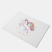 Rainbow Star Unicorn (1) ドアマット (アングル)