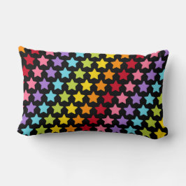 Rainbow Stars Coloful Decorative Throw Pillow ランバークッション