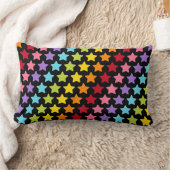 Rainbow Stars Coloful Decorative Throw Pillow ランバークッション (ブランケット)