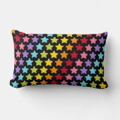 Rainbow Stars Coloful Decorative Throw Pillow ランバークッション (正面)