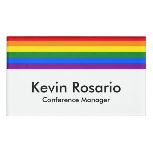 RAINBOW & STARS LGBT COLORS +あなたのアイディア 名札