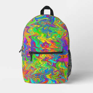 Rainbow Static プリントバックパック