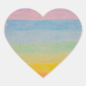 Rainbow Sticker ハートシール (正面)