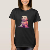 Rainbow Stone Golem Cute Fantasy Pastel Creature Tシャツ (正面)