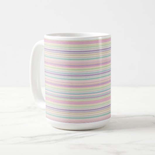 rainbow stripe background コーヒーマグカップ (正面左)